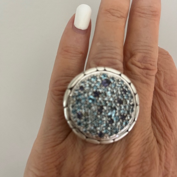 John Hardy  Kelly see  Sterling silver ring  A very unique  large ring - Picture 1 of 6